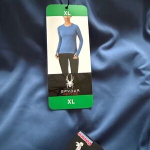 Spyder Blue Performance Long Sleeve Shirt XL